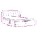 vidaXL Rám postele bez matraca Zadar kapučínová 140x190 cm umelá koža