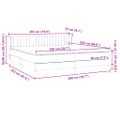 vidaXL Posteľný rám boxsping s matracmi ružová 200x220 cm zamat