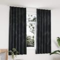 vidaXL Zatemňovacie závesy 2 ks s háčikmi, zamat, antracit 140x175 cm