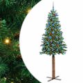vidaXL Úzky vianočný stromček Zelená 210 cm