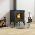 vidaXL Sklenená doska krbu Priehľadná 800 x 600 mm Sklo