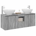 vidaXL Set kabinetov do kúpeľne 3 ks Sivý Sonoma 49,5 x 44,5 x 65 cm