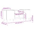 vidaXL Skrinka na platne sivá sonoma 121x38x48 cm kompozitné drevo