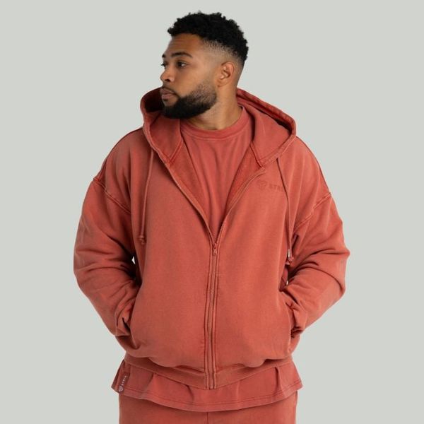 Mikina Zip Washed Terra - STRIX, veľkosť L