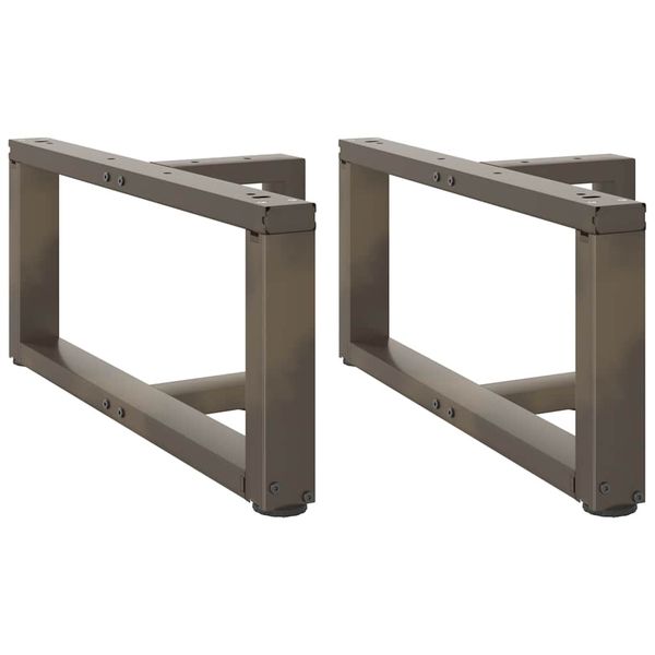vidaXL Nohy konferenčného stolíka v tvare T, 2 ks, čierne, 70x25x(30-31) cm, oceľové