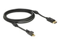 Kábel DisplayPort - DisplayPort (M) do Mini DisplayPort (M) - 2 m - krídlové skrutky - čierna