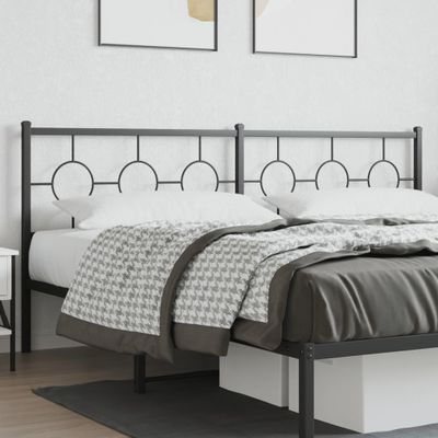 vidaXL Kovové náhradné čelo postele čierne 200 cm