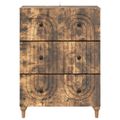 vidaXL Zásuvkový kabinet Dymový dub 66 x 34,5 x 90 cm Kompozitné drevo
