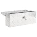 vidaXL Úložný box strieborný 50x15x20,5 cm hliník