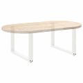 vidaXL Nohy konferenčného stolíka v tvare U, 2 ks, biele, 70 x (42-43) cm, oceľové