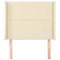 vidaXL Čelo postele so záhybmi krémové 103x16x118/128 cm umelá koža