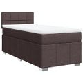 vidaXL Boxspring posteľ s matracom tmavohnedá 100x200 cm látka