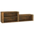 vidaXL Botník dymový dub 150x35x45 cm spracované drevo