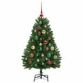 vidaXL Umelý Sklápací Vianočný Stromček Zelená 120 cm PVC a oceľ