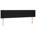 vidaXL Čelo postele s LED čierne 203x16x78/88 cm látka