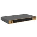 vidaXL Plávajúce nástenné police 4 ks, lesklé sivé 40x23,5x3,8 cm, MDF
