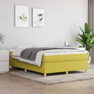 vidaXL Boxspring posteľ s matracom zelená 140x200 cm látka