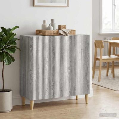 vidaXL Servírovacia skriňa Sivá sonoma 89 x 34,5 x 80 cm