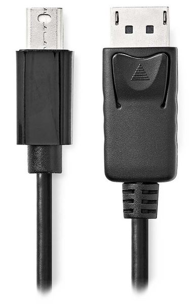 NEDIS Mini DisplayPort kabel/ Mini DisplayPort Zástrčka - DisplayPort Zástrčka/ černý/ bulk/ 2 m Kabel, propojovací, zástrcka mini DisplayPort - zástrcka DisplayPort 1.2, 4K, cerný, 2m