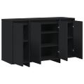 vidaXL Servírovacia skriňa Čierna 120 x 41 x 75 cm Kompozitné drevo