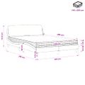 vidaXL Posteľ s matracom Dover čierna 140x200 cm umelá koža