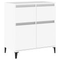 vidaXL Komoda biela 60x35x70 cm spracované drevo