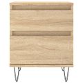 vidaXL Nočné stolíky 2 ks dub sonoma 40x35x50 cm kompozitné drevo
