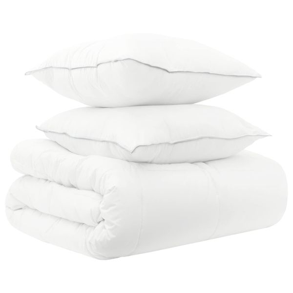 vidaXL Sada prikrývok 3 ks 140 x 220 cm Celoročne Bambus Biela