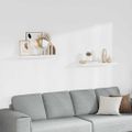 vidaXL Plávajúce nástenné police 2 ks, biele 80x23,5x3,8 cm, MDF