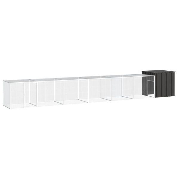 vidaXL Klietka pre kurčatá antracitová 700x91x100 cm pozinkovaná oceľ