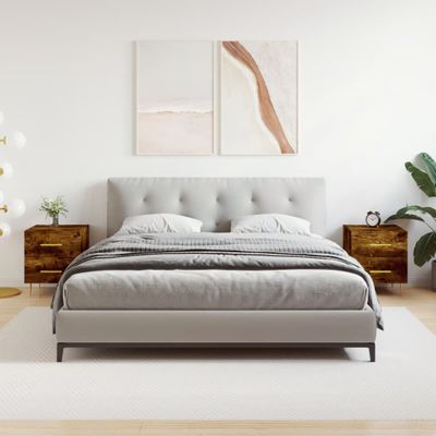vidaXL Nočné stolíky 2 ks dymový dub 40x35x47,5 cm kompozitné drevo