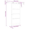 vidaXL Posuvné dvere ORKDAL 93 x 202 cm Biela