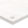 vidaXL Doska stolíka biela 100x50x2,5 cm masívne borovicové drevo