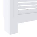 vidaXL Kryt na radiátor biely 205 cm MDF
