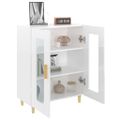 vidaXL Komoda lesklá biela 69,5x34x90 cm spracované drevo