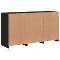 vidaXL Komoda s LED svetlami čierna 123x37x67 cm