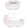 vidaXL 4 ks Záhradná súprava gaučov Polyester Biela