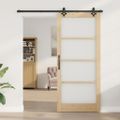vidaXL Posuvné dvere ORKDAL 93 x 211 cm Prírodná a čierna