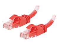 Patch kábel - RJ-45 (M) na RJ-45 (M) - 50 cm - UTP - CAT 6 - lisovaný, prevedenie bez hrbolčekov, lišta - červená