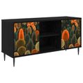 vidaXL TV skrinka ZAANDAM 102 x 33 x 51 cm Čierny dub Kompozitné drevo