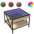 vidaXL Konferenčný stolík s nekonečnými LED dub sonoma 50x50x38 cm