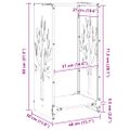 vidaXL Regál na krbové drevo 40x30x80 cm, nehrdzavejúca oceľ
