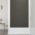 vidaXL Nástenné panely 12 ks tmavosivé 30x15 cm zamat 0,54 m²