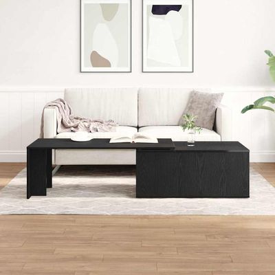 vidaXL Konferenčný stolík Čierny dub 150 x 50 x 35 cm Kompozitné drevo