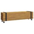 vidaXL TV stolík 110 x 30 x 30 cm Hnedá Husté teakové drevo