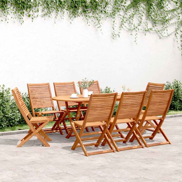 vidaXL Skladacie záhradné stoličky 8 ks 51x66x95 cm akáciový masív