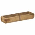 vidaXL Podnos 4 ks Hnedá 57 x 15 x 9 cm Masívne obnovené drevo