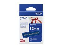 Zlatá na tmavomodrej - Rolka (1,2 cm x 4 m) 1 kazeta/y stužková páska - pre Brother PT-D600, H110; P-Touch PT-D450; P-Touch Cube PT-P300; P-Touch Embellish PT-D215