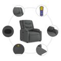 vidaXL Masážne kreslo s polohovacím mechanizmom, tmavosivá látka