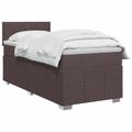vidaXL Posteľ boxspring s matracom Tmavohnedá 90 x 200 cm Látka